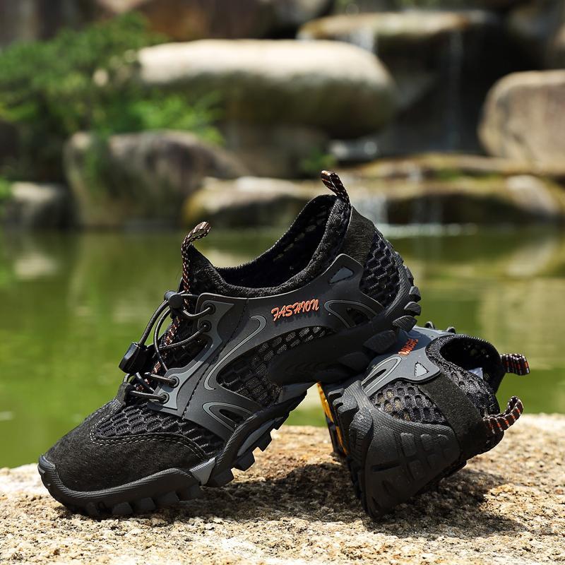 Men's outdoor hiking shoes mesh shoes breathable casual light