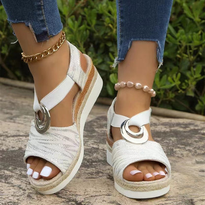 Ankle Strap Casual Wedge Sandals