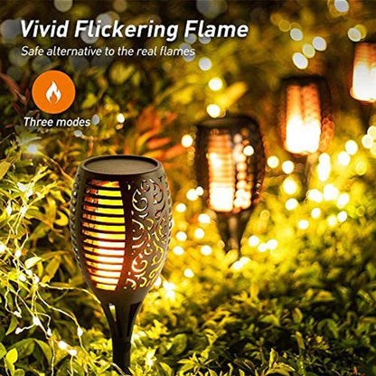 96 LED Solar Flickering Flame Torch Stake Lights