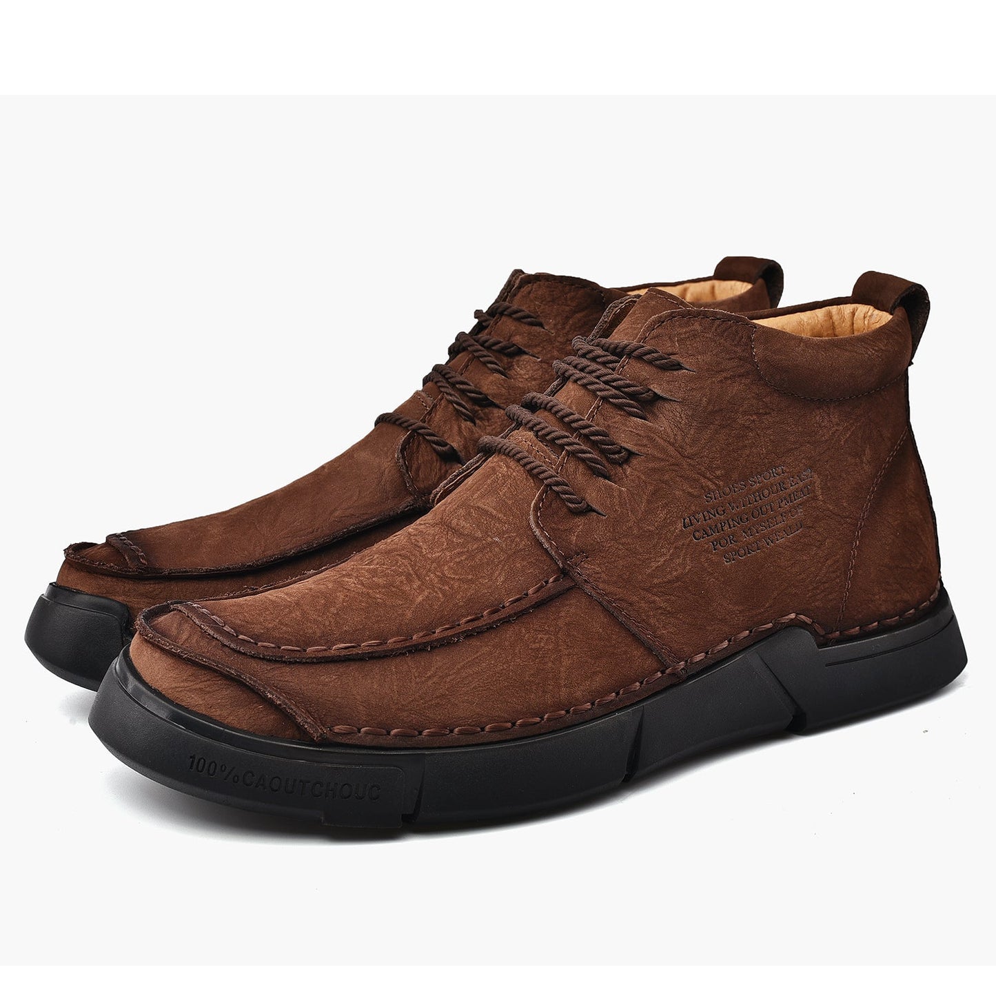 Brave Shoes™ -Winter men's casual leather shoes with leather soft soles and high top leather shoes