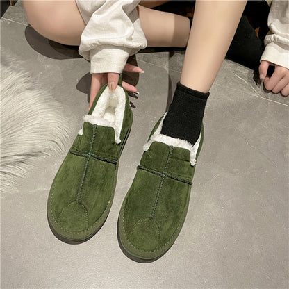 Warm Plush Flats Cotton Shoes