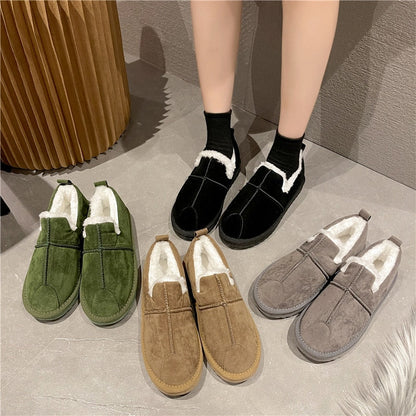 Warm Plush Flats Cotton Shoes