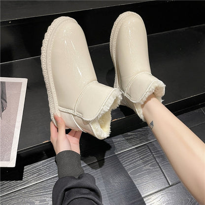 Round Toe Short Tube Thickened Cotton Shoes