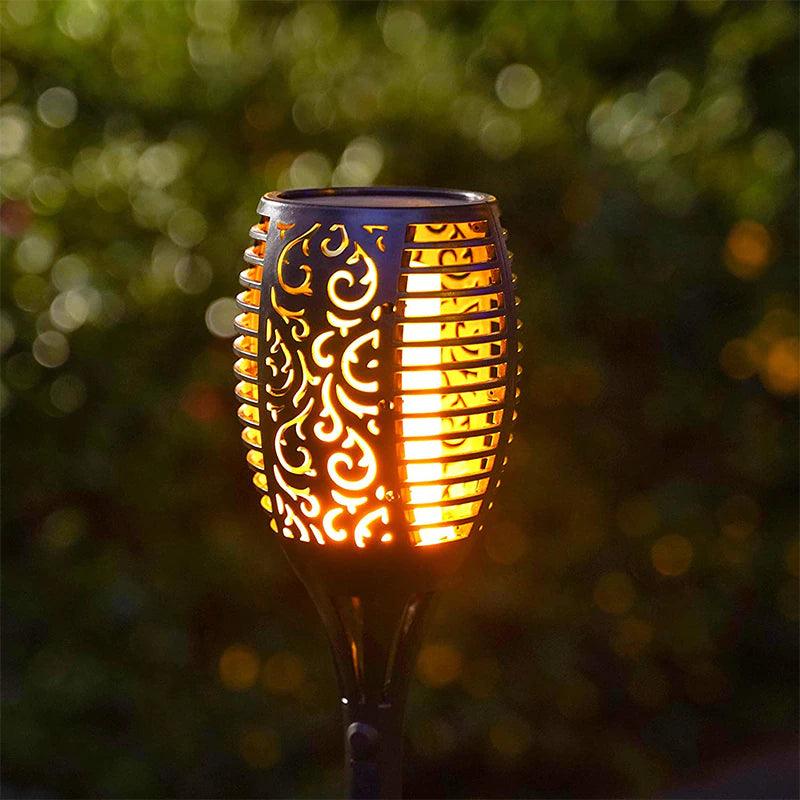 96 LED Solar Flickering Flame Torch Stake Lights