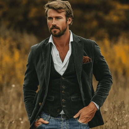 Patricio Corduroy Blazer & Vest Duo
