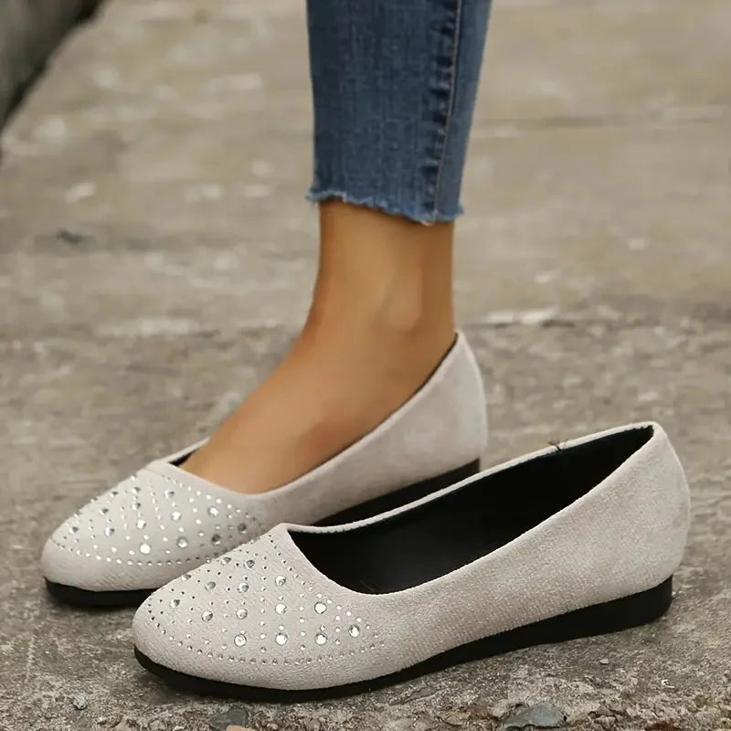 WOMEN'S RHINESTONE ORTHOPEDIC FLAT SHOES