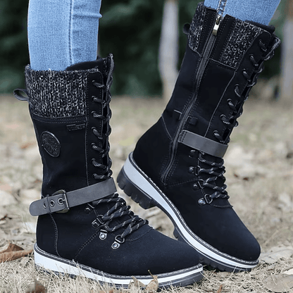 2023 Women Wide Calf Lace Up Boots