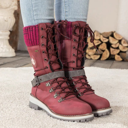 2023 Women Wide Calf Lace Up Boots