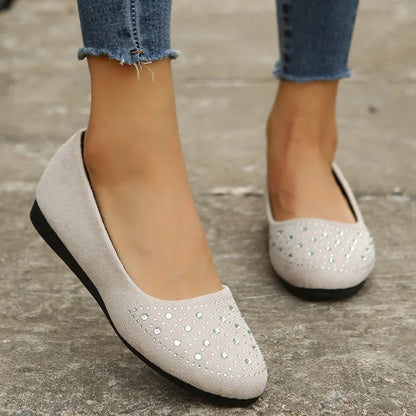 WOMEN'S RHINESTONE ORTHOPEDIC FLAT SHOES