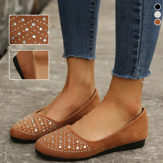 WOMEN'S RHINESTONE ORTHOPEDIC FLAT SHOES