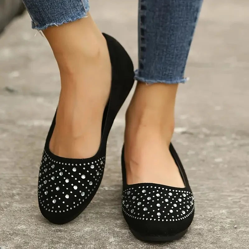 WOMEN'S RHINESTONE ORTHOPEDIC FLAT SHOES