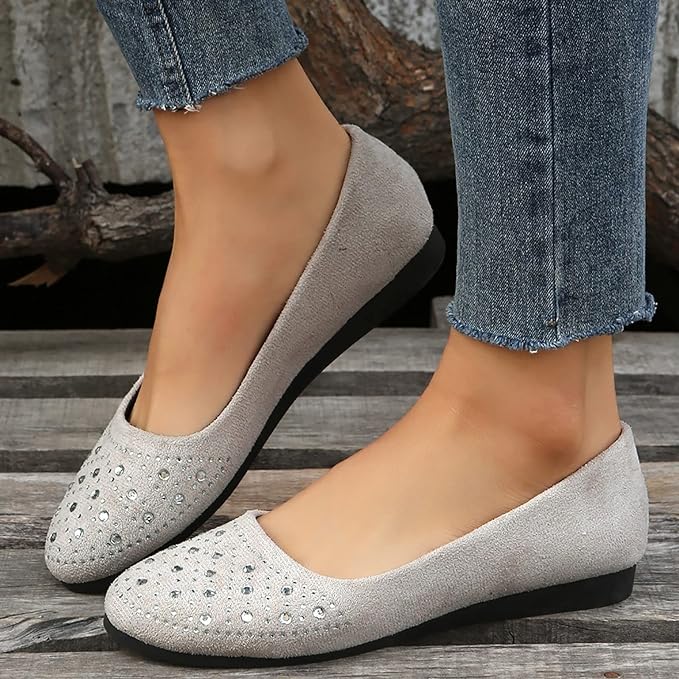 WOMEN'S RHINESTONE ORTHOPEDIC FLAT SHOES