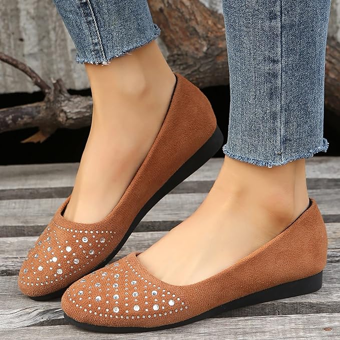 WOMEN'S RHINESTONE ORTHOPEDIC FLAT SHOES