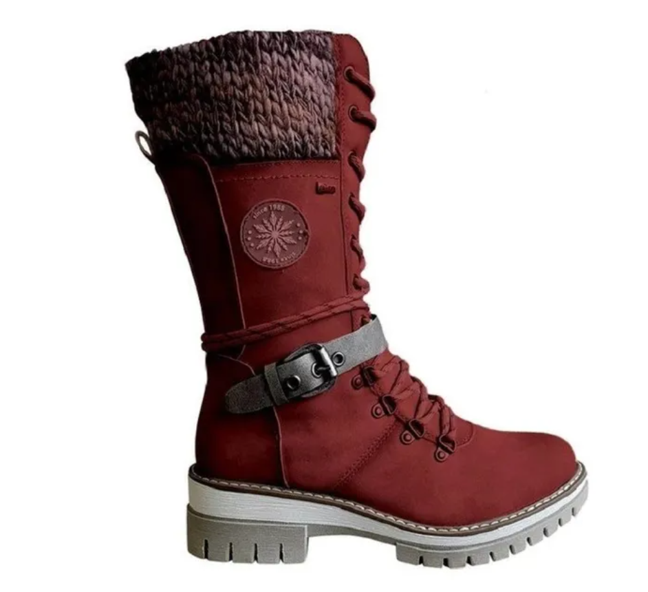 2023 Women Wide Calf Lace Up Boots