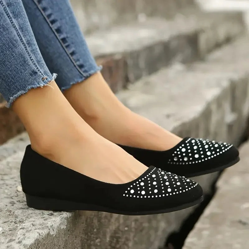 WOMEN'S RHINESTONE ORTHOPEDIC FLAT SHOES